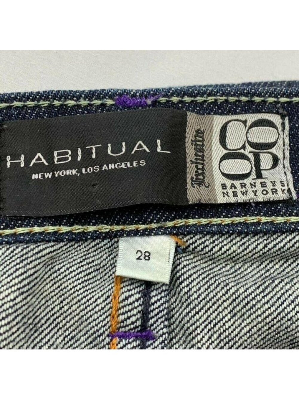 Habitual Womens Dark Wash Denim Jeans 28 Mid-Rise Straight Leg Made In USA - Picture 4 of 7